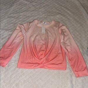 Wild Fable Pink Ombre Twist Sweatshirt